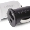 PLUGYU CARGADOR COCHE 2 PUERTOS USB + TYPE C NEGRO