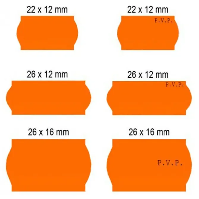 PLUS OFFICE ETIQUETA MAQUINA FLUOR. 26X12 E261P12N MAK255004