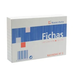 PLUS OFFICE FICHAS MK RAYADAS 100X150 N3 100U F-3 MAK180319