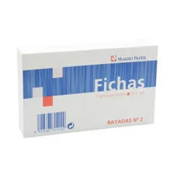 PLUS OFFICE FICHAS MK RAYADAS 75X125 N2 100U F-2 MAK180318