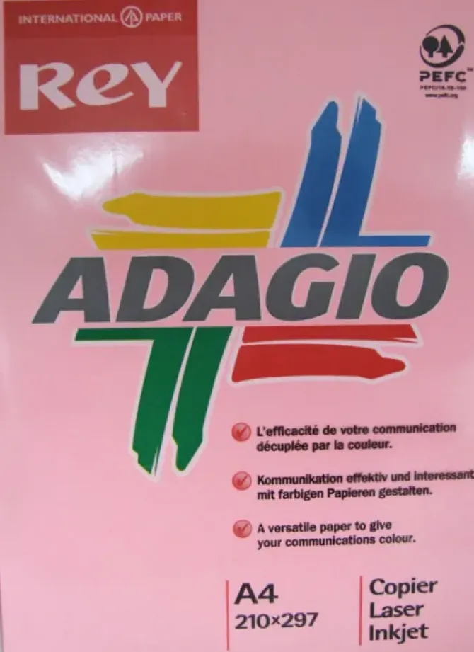 PLUS OFFICE PAPEL A4 80GR.C.FRAMBUESA 500 001302211 MAK035010