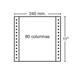 PLUS OFFICE PAPEL CONTINUO BLAN.3-H 240X11"/1000U 1241032 MAK001100
