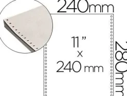 PLUS OFFICE PAPEL CONTINUO BLAN.1H 240X11"/2500U 1241012 MAK001101