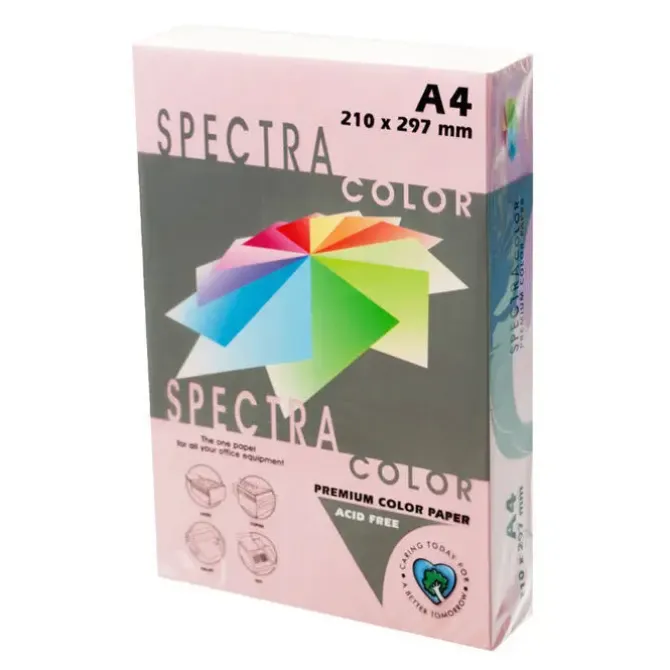 PLUS OFFICE PAPEL SPECTRA A4 80GR 500H ROSA IT170 A4/500 MAK001012