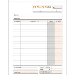 PLUS OFFICE TALONARIO MK PRESUPUESTOS 4ºNAT.DUPLI T90 MAK001395