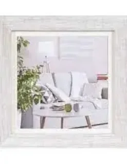 PORTAFOTO MARCO 13X13 MADERA BLANCO LINO