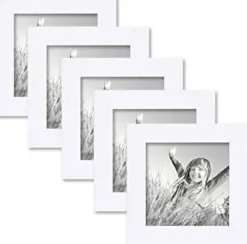 PORTAFOTO MARCO 10X10CM MADERA BLANCO CUADRADO