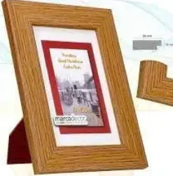 PORTAFOTO MARCO 10X10CM MADERA TIERRA CUADRADO
