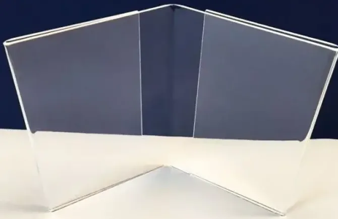 PORTAFOTO 13X18CM VERTICAL DOBLE SOBREMESA METACRILATO