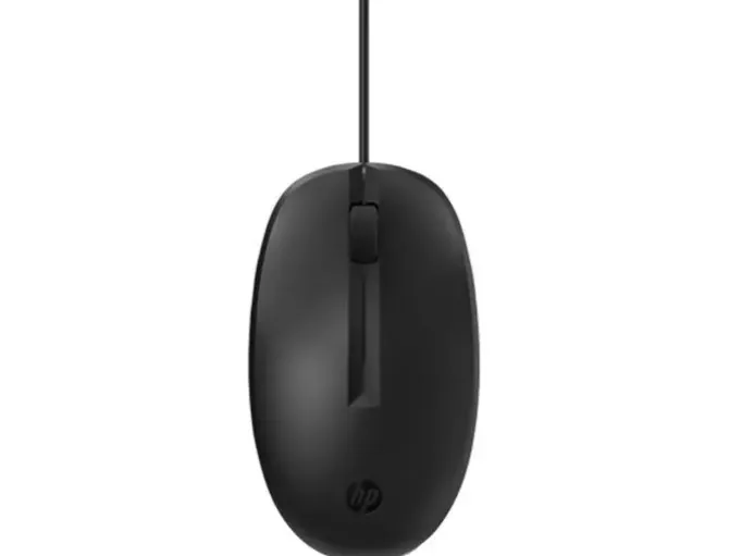 RATON HP 125 OPTICO CON CABLE 3 BOTONES 1200 DPI COLOR NEGRO