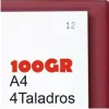 RECAMBIO 100 HOJAS NUMERADAS 1-100 PARA ACTAS MOVILES 4 AGUJEROS A4 100GR