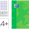 RECAMBIO COLOR 1 OXFORD DIN A4+ 80 HOJAS 90 GR CUADRO 5 MM 4 TALADROS COLOR VERDE MANZANA