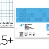 RECAMBIO LIDERPAPEL CUARTO APAISADO 100 H 2TCA-07 CUADRO 6 MM 2 TALADROS CON MARGEN