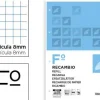 RECAMBIO LIDERPAPEL FOLIO 100 H 4TF-08 CUADRO 8 MM 4 TALADROS CON MARGEN