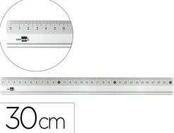 REGLA LIDERPAPEL 30 CM ALUMINIO COLOR METALICO