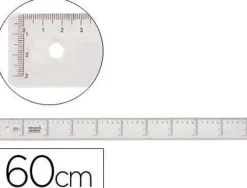 REGLA LIDERPAPEL 60 CM PLASTICO CRISTAL