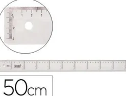 REGLA LIDERPAPEL 50 CM PLASTICO CRISTAL