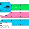 REGLA LIDERPAPEL PLASTICO FLEXIBLE DE 15 CM COLORES SURTIDOS