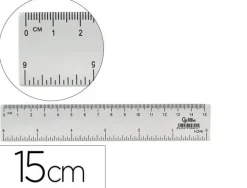 REGLA LIDERPAPEL PLASTICO CRISTAL 15 CM