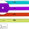 REGLA M+R 30 CM PLASTICO COLORES SURTIDOS GRADUADA Y BISELADA