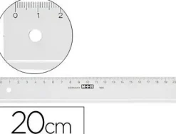 REGLA M+R 20 CM PLASTICO TRANSPARENTE
