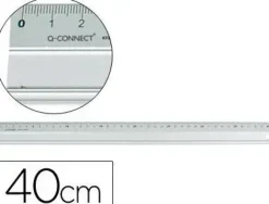 REGLA Q-CONNECT METALICA ALUMINIO 40 CM