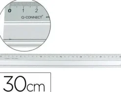 REGLA Q-CONNECT METALICA ALUMINIO 30 CM