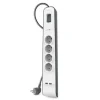REGLETA BELKIN BSV401VF2M PROTECCION SOBRETENSION 4 TOMAS + 2 PUERTOS USB BOTON APAGADO Y ENCENDIDO COLOR