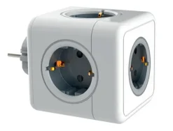 REGLETA Q-CONNECT DE CUBO ENCHUFE MULTIPLE POWER CUBE 5 EN 1 CABLE DE 1,4 MT 5 TOMAS DE CORRIENTE 75X75X112MM