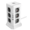 REGLETA Q-CONNECT ENCHUFE MULTIPLE 16 EN 1 CABLE 2 MT 12 TOMAS DE CORRIENTE+3 USB+1 USB TIPO C 120X120X210MM