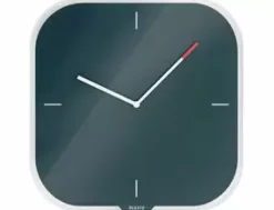 RELOJ LEITZ COSY DE PARED SILENCIOSO CRISTAL 30X30 CM GRIS