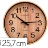 RELOJ Q-CONNECT DE PARED DE PLASTICO REDONDO 25,7 CM MOVIMIENTO SILENCIOSO COLOR MADERA NATURAL