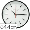 RELOJ Q-CONNECT DE PARED DE PLASTICO REDONDO 34,4 CM MOVIMIENTO SILENCIOSO COLOR NEGRO