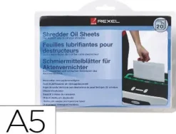 REXEL PACK DE 20 HOJAS LUBRICANTES PARA DESTRUCTORAS