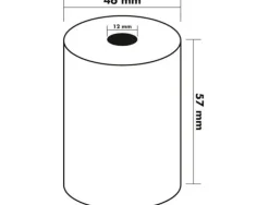 ROLLO SUMADORA TERMICO Q-CONNECT 57 MM ANCHO X 47MM DIAMETRO PARA MAQUINAS TARJETADE CREDITOS SIN BISFENOL A