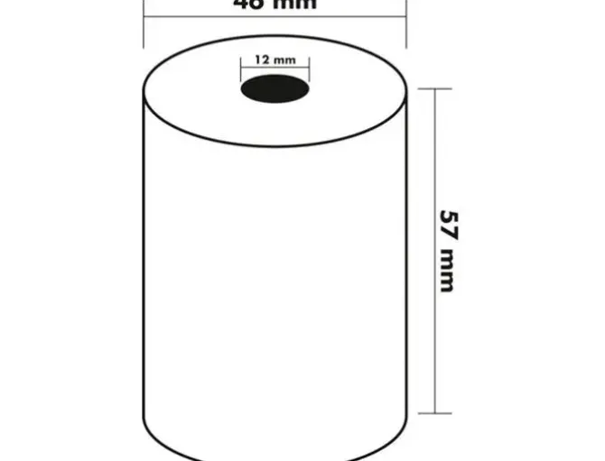 ROLLO SUMADORA TERMICO Q-CONNECT 57 MM ANCHO X 47MM DIAMETRO PARA MAQUINAS TARJETADE CREDITOS SIN BISFENOL A