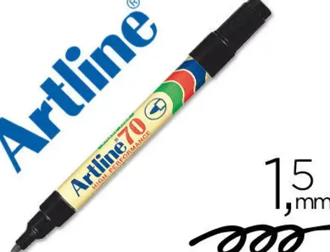 ROTULADOR ARTLINE MARCADOR PERMANENTE EK-70 NEGRO -PUNTA REDONDA 1.5 MM -PAPEL METAL Y CRISTAL