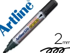 ROTULADOR ARTLINE MARCADOR PERMANENTE 170 NEGRO -PUNTA REDONDA 2 MM -ANTISECADO
