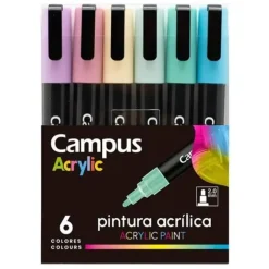 ROTULADOR CAMPUS ACRYLIC PACK 6