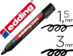 ROTULADOR EDDING MARCADOR PERMANENTE 300 NEGRO PUNTA REDONDA 1,5-3 MM