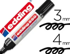 ROTULADOR EDDING PUNTA FIBRA PERMANENTE 550 NEGRO N.1 -PUNTA