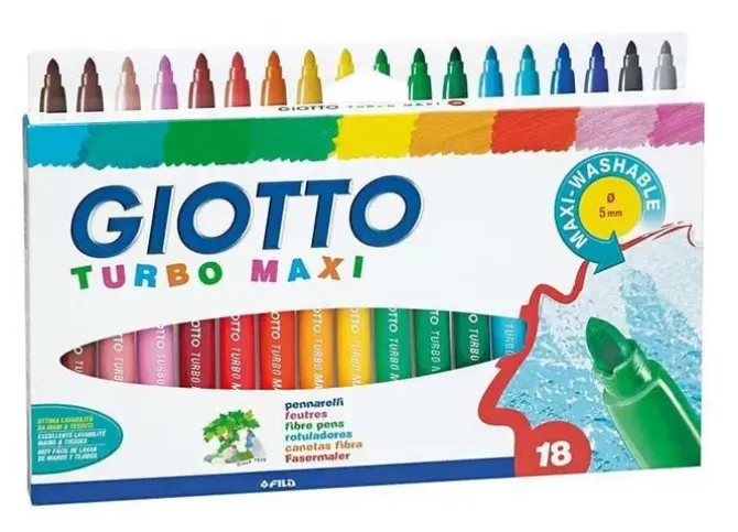 ROTULADOR GIOTTO TURBO MAXI 18COLORES 655455
