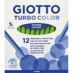 ROTULADOR GIOTTO TURBO VERDE CLARO 12 UNIDADES