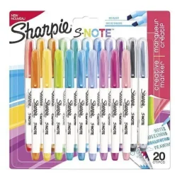 ROTULADOR SHARPIE S-NOTES 20 COLORES