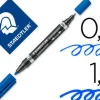 ROTULADOR STAEDTLER LUMOCOLOR PERMANENTE DUO 348 AZUL PUNTA F 0,6 MM PUNTA M 1,5 MM