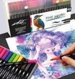 ROTULADORES DOBLE PUNTA FINE BRUSH 48 COLORES