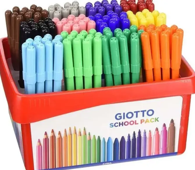ROTULADORES GIOTTO TURBO PACK ESCOLAR 144 UNIDADES