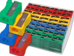 SACAPUNTAS PLASTICO 80664 1 USO CAJA DE 120 UNIDADES