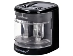 SACAPUNTAS Q-CONNECT KF14568 ELECTRICO DE SOBREMESA CABLE USB/4 PILAS AA AFILA CUCHILLA DIAMETROS DE 6 A 12MM DOS USOS