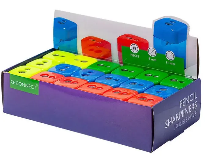 SACAPUNTAS Q-CONNECT METALICO 2 USOS CON DEPOSITO